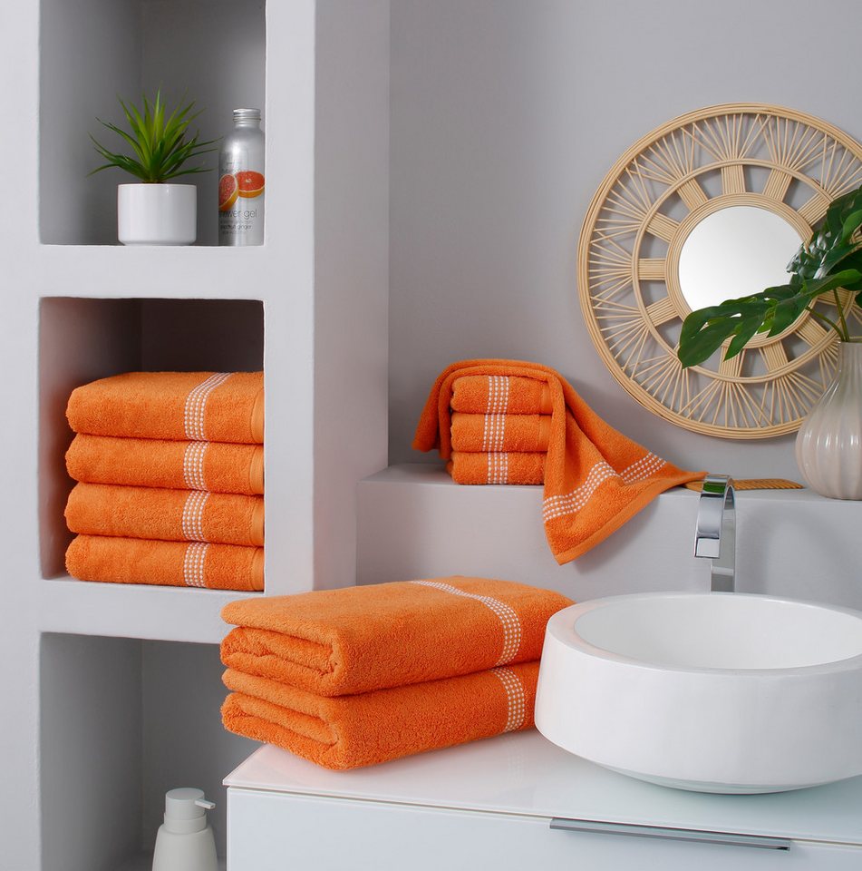OTTO home Handtuch Set Kapra, Premium Handtücher, 100% Baumwolle, 500 gr/m², 10-tlg., Frottier (Set, 10-St), 2 Duschtücher, 4 Handtücher, 4 Gästehandtücher, 5 J – Bild 2 von 5
