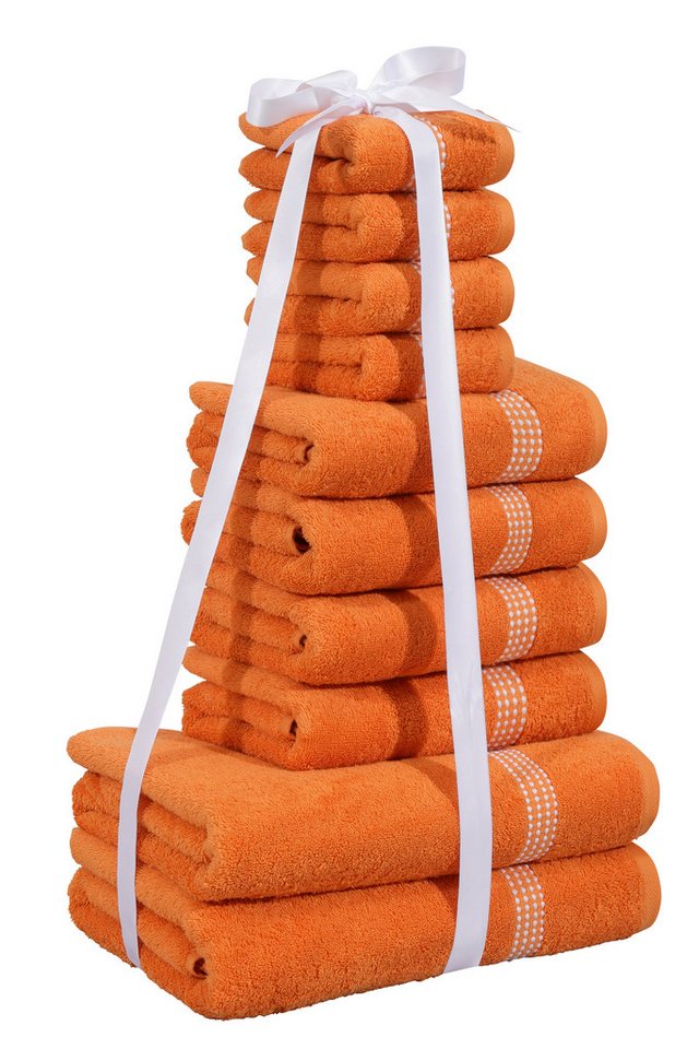 OTTO home Handtuch Set Kapra, Premium Handtücher, 100% Baumwolle, 500 gr/m², 10-tlg., Frottier (Set, 10-St), 2 Duschtücher, 4 Handtücher, 4 Gästehandtücher, 5 J – Bild 4 von 5