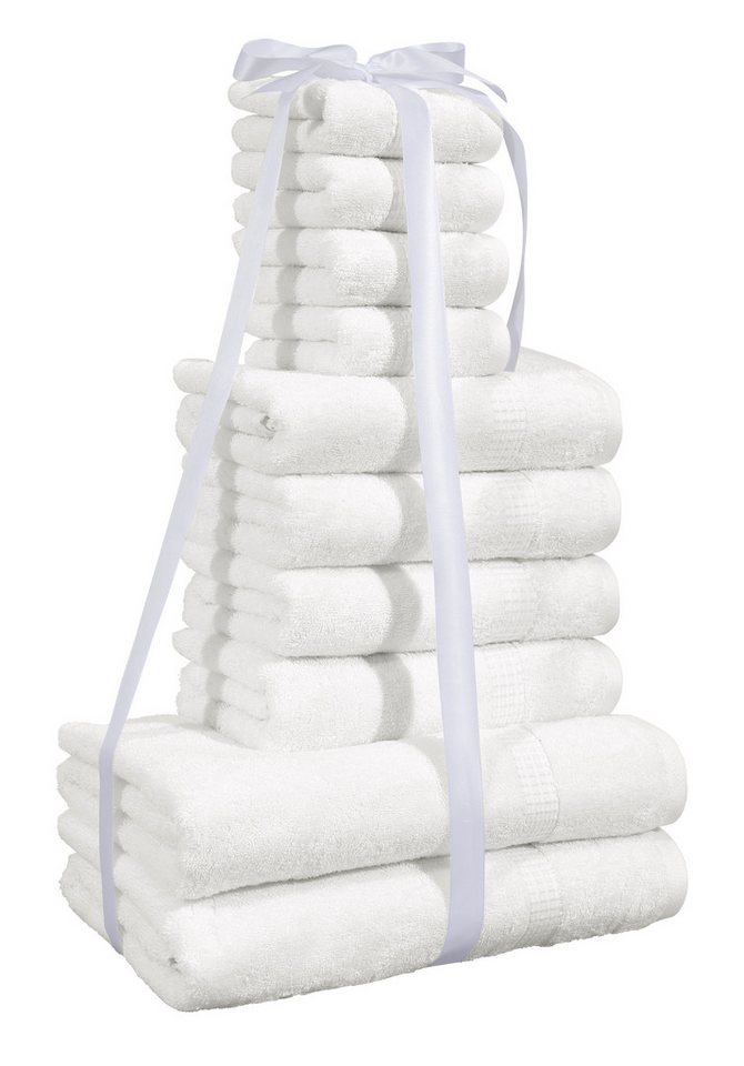 OTTO home Handtuch Set Kapra, Premium Handtücher, 100% Baumwolle, 500 gr/m², 10-tlg., Frottier (Set, 10-St), 2 Duschtücher, 4 Handtücher, 4 Gästehandtücher, 5 J – Bild 4 von 5