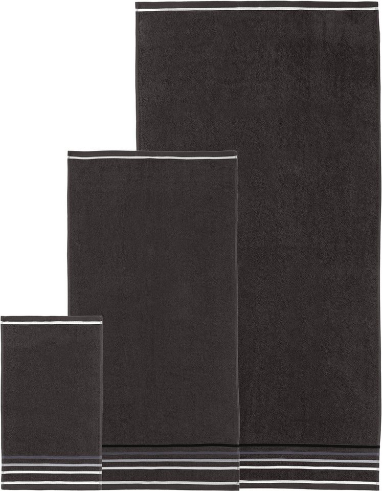 OTTO home Handtuch Set Niki, Duschtuch, Handtücher und Gästetücher, Walkfrottee (Set, 7-St), Handtücher mit mehrfarbiger Streifenbordüre, weich, aus 100% Baumwo – Bild 4 von 5
