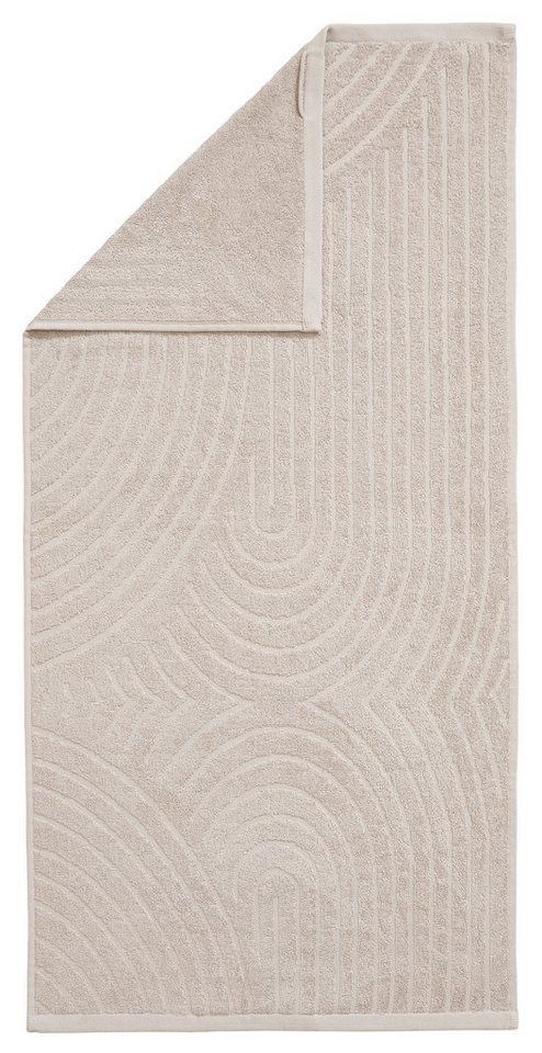 OTTO home Handtuch Set Ognon, Duschtücher, Handtücher, Gästetücher, Zen, Scandi, Boho, Frottier (Set, 8-St), Muster, Hoch-Tief-Struktur, einfarbig, Handtuch-Set – Bild 4 von 5
