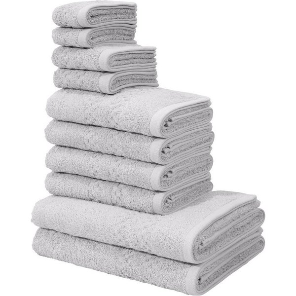 OTTO home Handtuch Set Regona, als 10 tlg Set und Serie, Premium Handtücher, 500 gr/m², Frottier (Set, 10-St), Duschtücher, Handtücher, Gästetücher, Seiftücher,