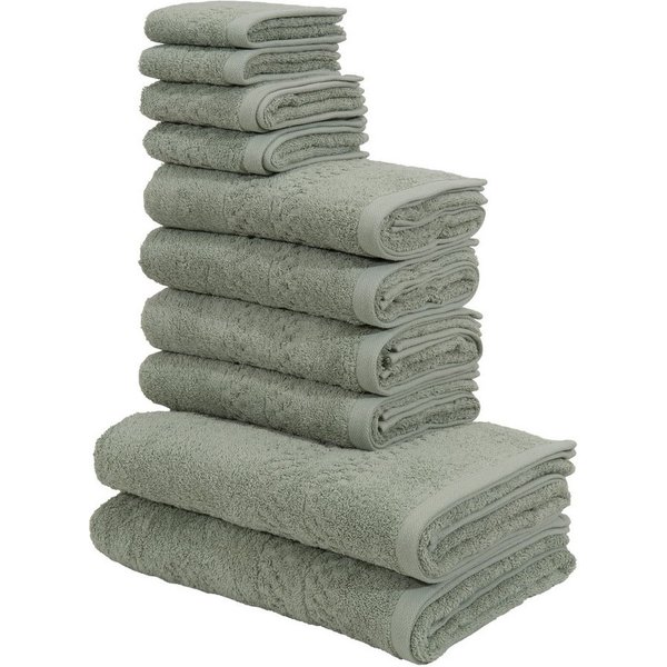 OTTO home Handtuch Set Regona, als 10 tlg Set und Serie, Premium Handtücher, 500 gr/m², Frottier (Set, 10-St), Duschtücher, Handtücher, Gästetücher, Seiftücher,