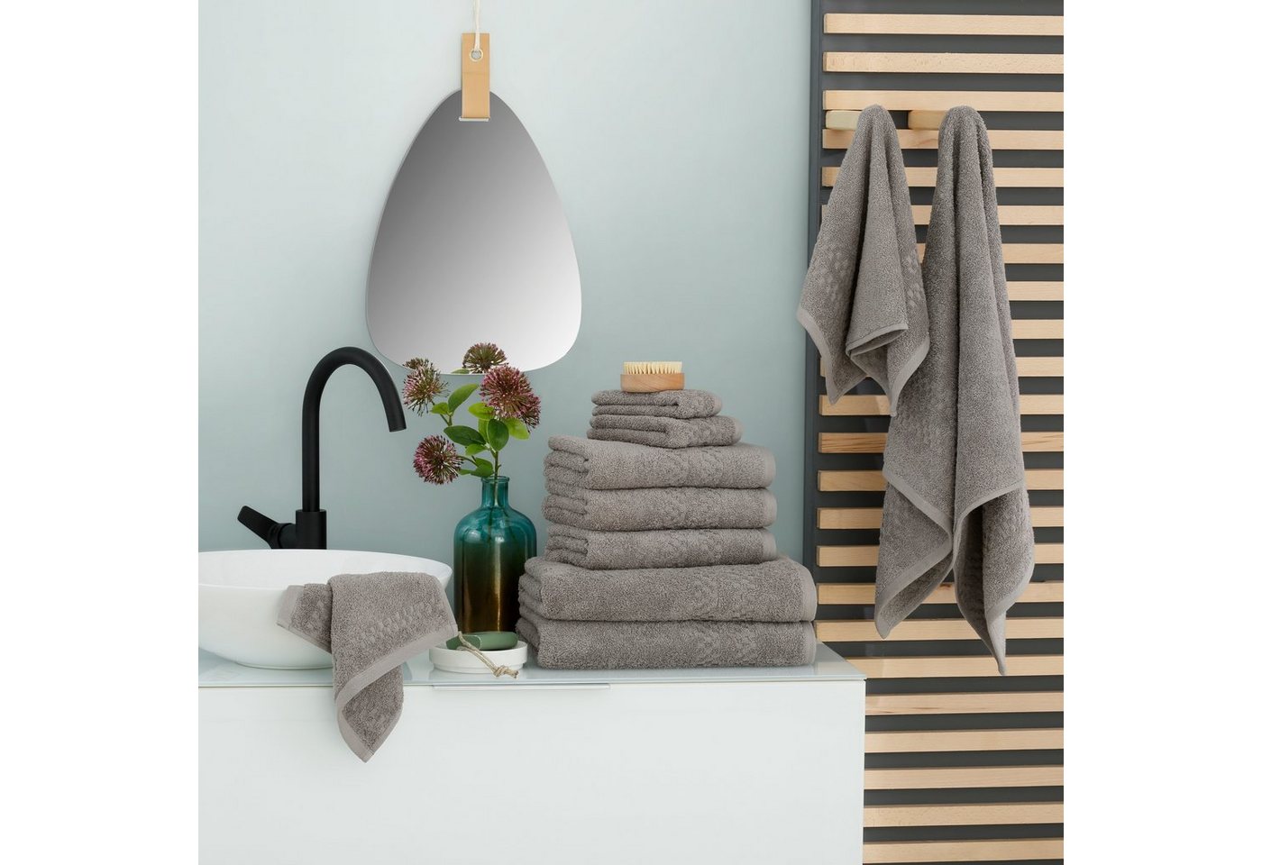 OTTO home Handtuch Set Regona, als 10 tlg Set und Serie, Premium Handtücher, 500 gr/m², Frottier (Set, 10-St), Duschtücher, Handtücher, Gästetücher, Seiftücher, – Bild 2 von 5