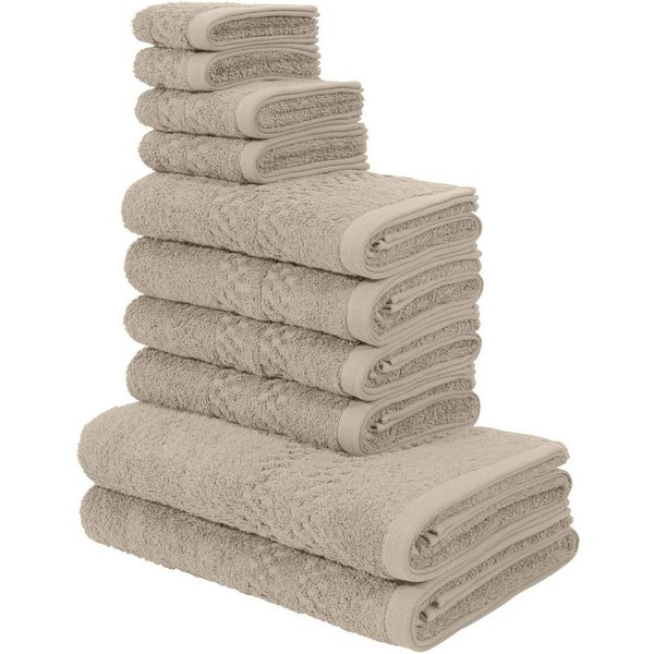 OTTO home Handtuch Set Regona, als 10 tlg Set und Serie, Premium Handtücher, 500 gr/m², Frottier (Set, 10-St), Duschtücher, Handtücher, Gästetücher, Seiftücher,