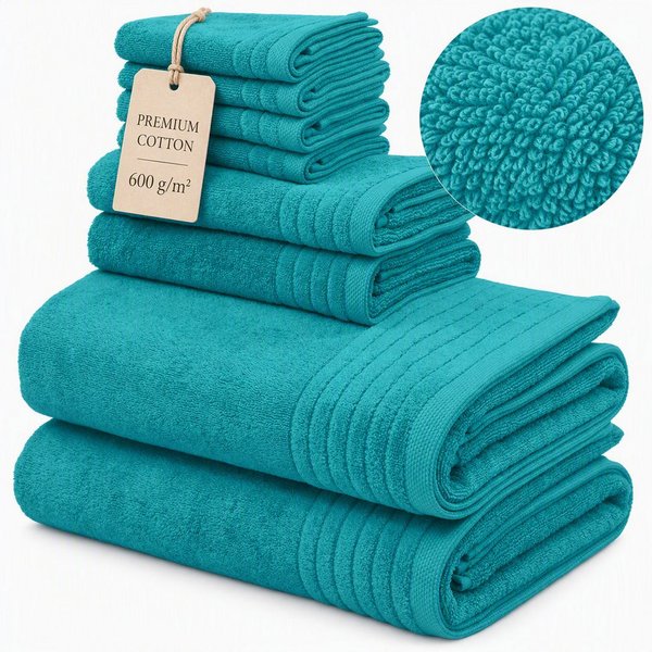 OTTO home Handtuch Set Sanremo Premium, Premium Handtücher, 600 gr/m², dicke Qualität, Frottier (Set, 8-St), Duschtücher, Handtücher, Seiftücher, 100% Baumwolle