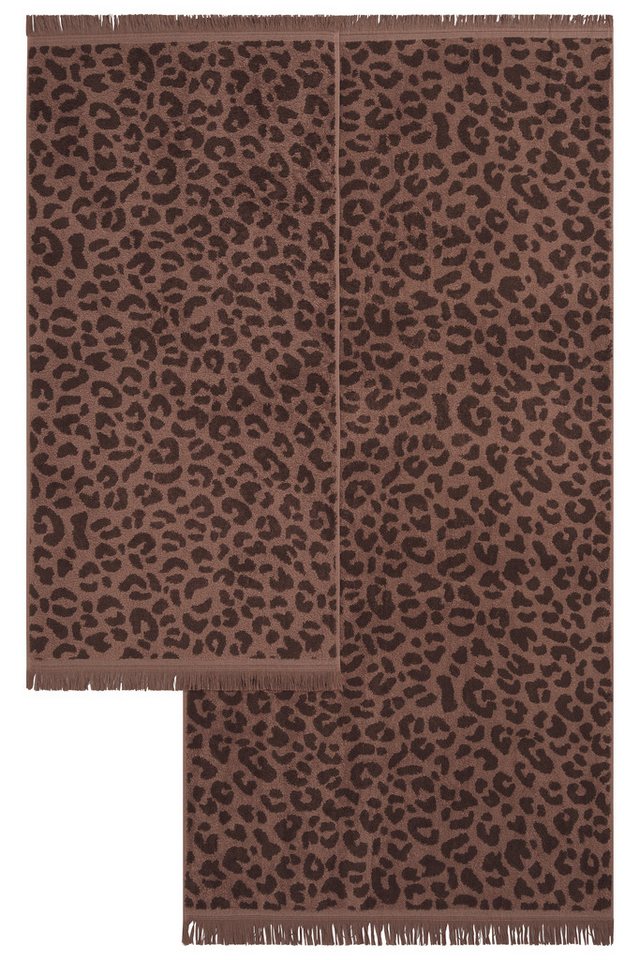OTTO home Handtuch Set Tiffani, Leopardenmuster, Premium Handtücher 8-tlg, 500 gr/m², Frottier (Set, 8-St), 4 Duschtücher, 4 Handtücher, Animal Print, Leo, mode – Bild 3 von 5
