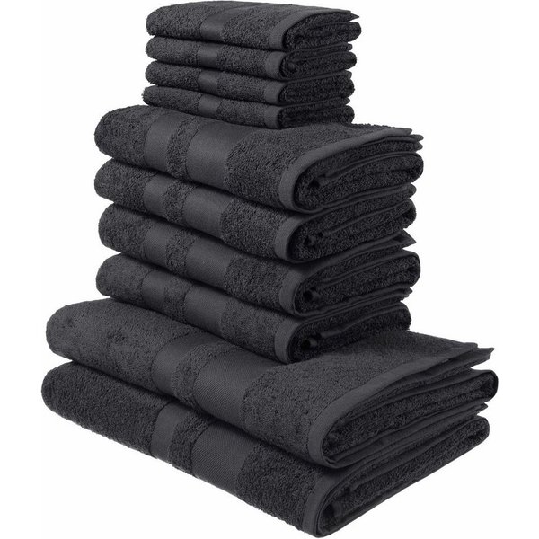 OTTO home Handtuch Set Vanessa, 10-tlg Handtuch-Set, weich, in Standard- und Premium-Qualität, Walkfrottee (Set, 10-St), 100% Baumwolle, Duschtücher, Handtücher