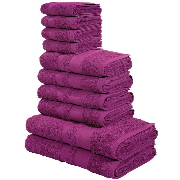 OTTO home Handtuch Set Vanessa, 10-tlg Handtuch-Set, weich, in Standard- und Premium-Qualität, Walkfrottee (Set, 10-St), 100% Baumwolle, Duschtücher, Handtücher