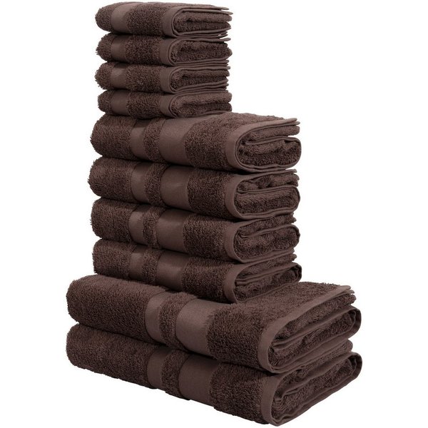 OTTO home Handtuch Set Vanessa, 10-tlg Handtuch-Set, weich, in Standard- und Premium-Qualität, Walkfrottee (Set, 10-St), 100% Baumwolle, Duschtücher, Handtücher