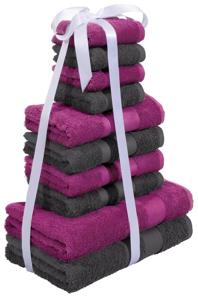 OTTO home Handtuch Set Vanessa, 10-tlg Handtuch-Set, weich, in Standard- und Premium-Qualität, Walkfrottee (Set, 10-St), 100% Baumwolle, Duschtücher, Handtücher – Bild 4 von 5
