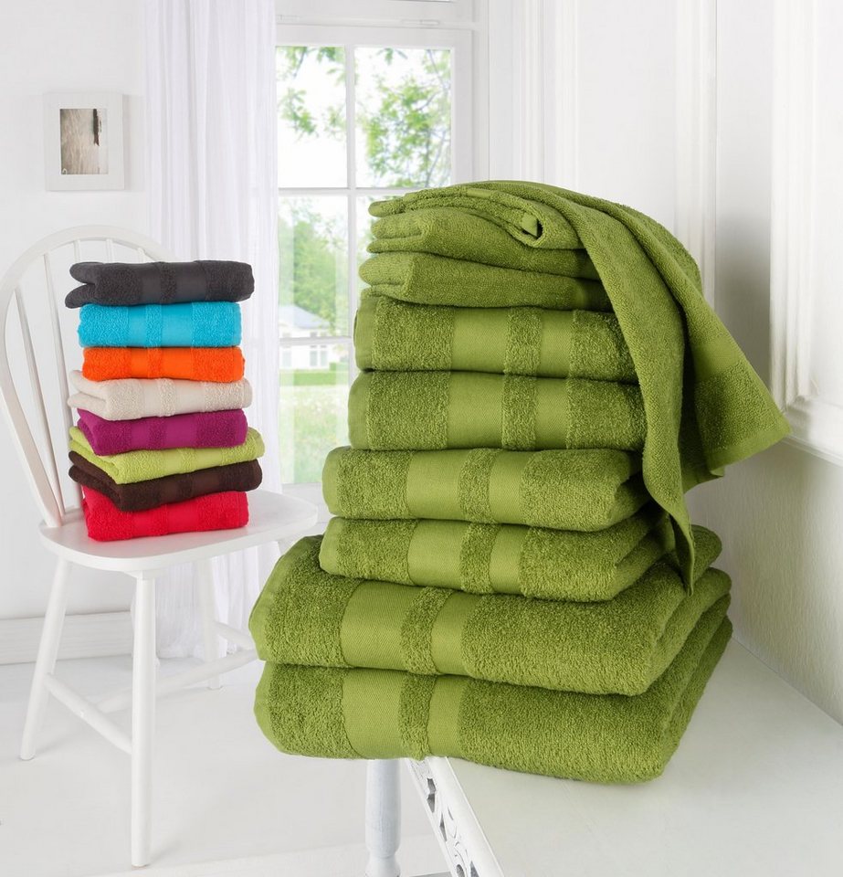 OTTO home Handtuch Set Vanessa, 10-tlg Handtuch-Set, weich, in Standard- und Premium-Qualität, Walkfrottee (Set, 10-St), 100% Baumwolle, Duschtücher, Handtücher – Bild 2 von 5
