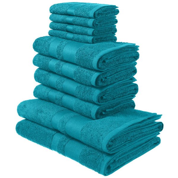 OTTO home Handtuch Set Vanessa, 10-tlg Handtuch-Set, weich, in Standard- und Premium-Qualität, Walkfrottee (Set, 10-St), 100% Baumwolle, Duschtücher, Handtücher