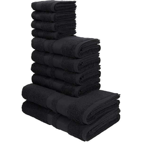 OTTO home Handtuch Set Vanessa, 10-tlg Handtuch-Set, weich, in Standard- und Premium-Qualität, Walkfrottee (Set, 10-St), 100% Baumwolle, Duschtücher, Handtücher