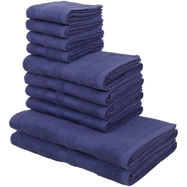 OTTO home Handtuch Set Vanessa, 10-tlg Handtuch-Set, weich, in Standard- und Premium-Qualität, Walkfrottee (Set, 10-St), 100% Baumwolle, Duschtücher, Handtücher