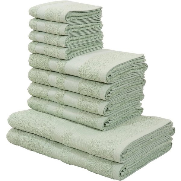 OTTO home Handtuch Set Vanessa, 10-tlg Handtuch-Set, weich, in Standard- und Premium-Qualität, Walkfrottee (Set, 10-St), 100% Baumwolle, Duschtücher, Handtücher