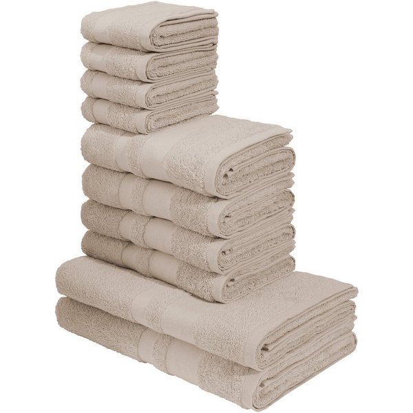OTTO home Handtuch Set Vanessa, 10-tlg Handtuch-Set, weich, in Standard- und Premium-Qualität, Walkfrottee (Set, 10-St), 100% Baumwolle, Duschtücher, Handtücher