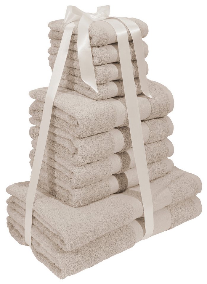 OTTO home Handtuch Set Vanessa, 10-tlg Handtuch-Set, weich, in Standard- und Premium-Qualität, Walkfrottee (Set, 10-St), 100% Baumwolle, Duschtücher, Handtücher – Bild 4 von 5