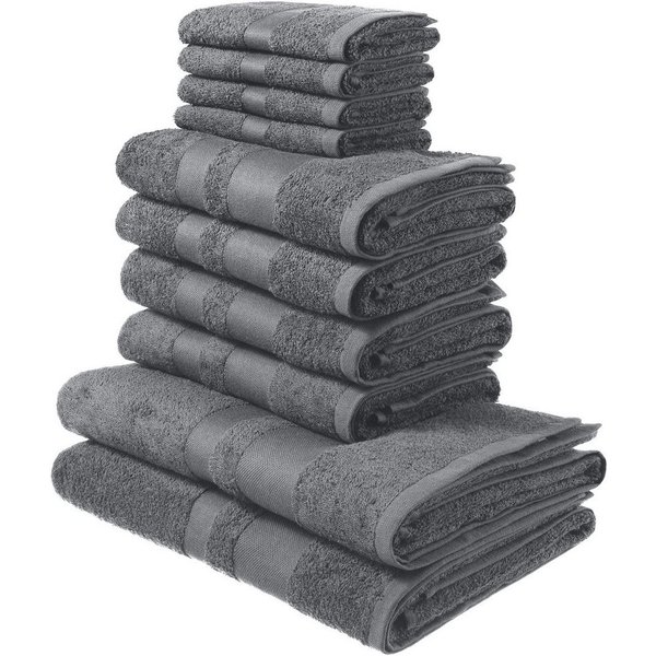 OTTO home Handtuch Set Vanessa, 10-tlg Handtuch-Set, weich, in Standard- und Premium-Qualität, Walkfrottee (Set, 10-St), 100% Baumwolle, Duschtücher, Handtücher