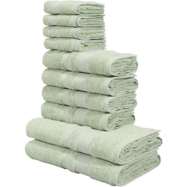 OTTO home Handtuch Set Vanessa, 10-tlg Handtuch-Set, weich, in Standard- und Premium-Qualität, Walkfrottee (Set, 10-St), 100% Baumwolle, Duschtücher, Handtücher