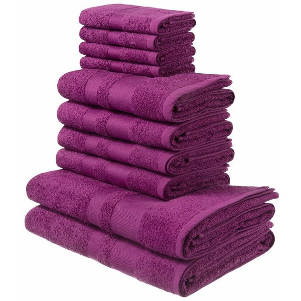 OTTO home Handtuch Set Vanessa, 10-tlg Handtuch-Set, weich, in Standard- und Premium-Qualität, Walkfrottee (Set, 10-St), 100% Baumwolle, Duschtücher, Handtücher
