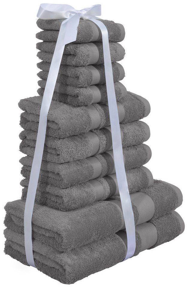 OTTO home Handtuch Set Vanessa, 10-tlg Handtuch-Set, weich, in Standard- und Premium-Qualität, Walkfrottee (Set, 10-St), 100% Baumwolle, Duschtücher, Handtücher – Bild 4 von 5