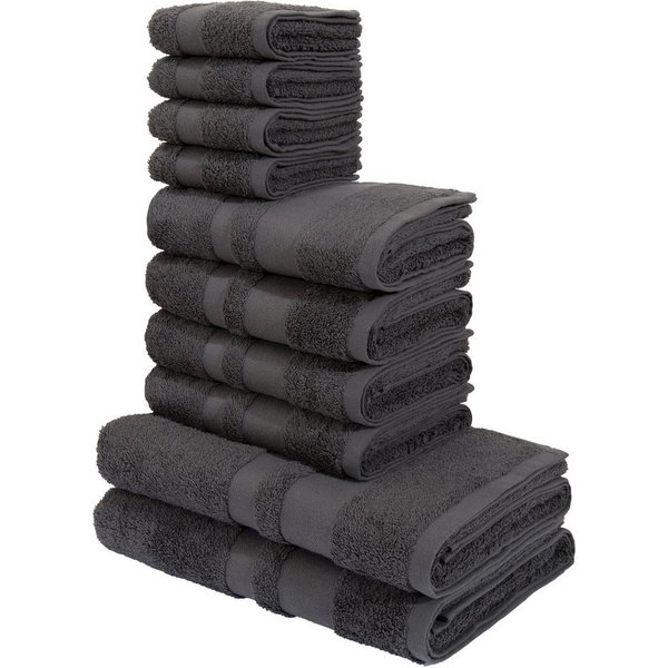 OTTO home Handtuch Set Vanessa, 10-tlg Handtuch-Set, weich, in Standard- und Premium-Qualität, Walkfrottee (Set, 10-St), 100% Baumwolle, Duschtücher, Handtücher