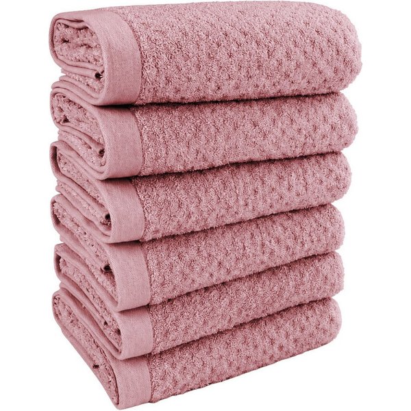 OTTO home Handtücher Corrin, 6 Premium Handtücher, 50x100cm, Frottier (6-St), 100% Baumwolle, 500 gr/m², mit Struktur, weich, 5 Jahre Garantie
