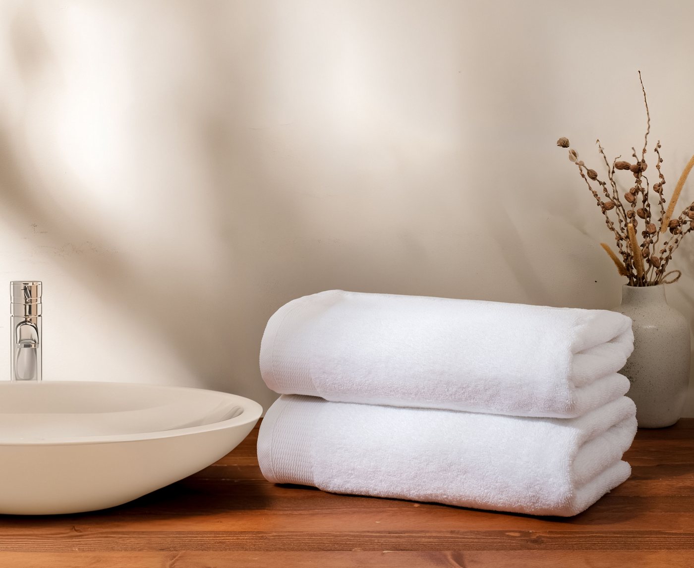 OTTO home Handtücher Fenya, flauschig und weich, Premium Handtücher, Duschtücher, 550gr/m², Webfrottier (2-St), mit Bordüre, Set, 100% Baumwolle, Hotel-Qualität – Bild 2 von 5