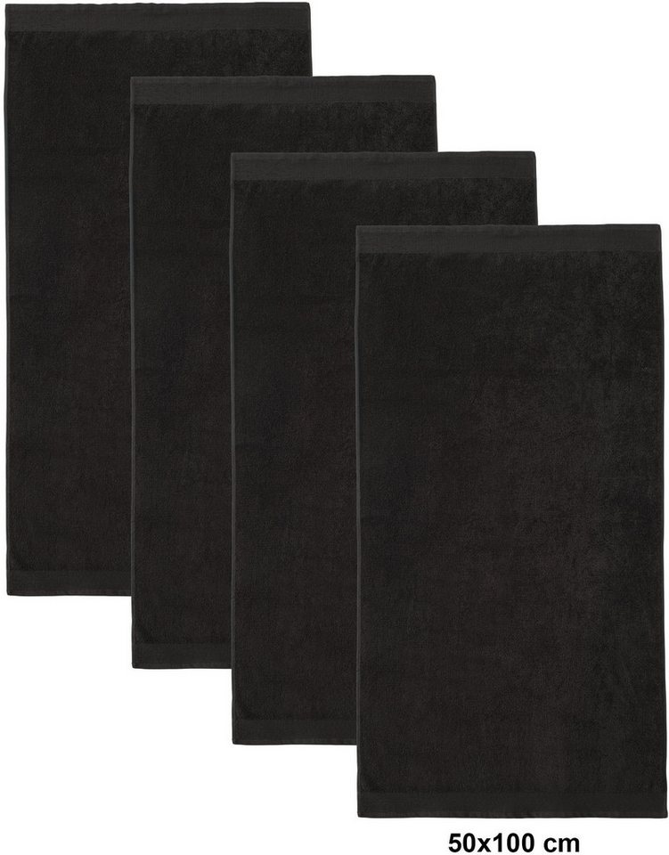 OTTO home Handtücher Fenya, flauschig und weich, Premium Handtücher, Duschtücher, 550gr/m², Webfrottier (Set, 4-St), mit Bordüre, Set, 100% Baumwolle, Hotel-Qua – Bild 3 von 5