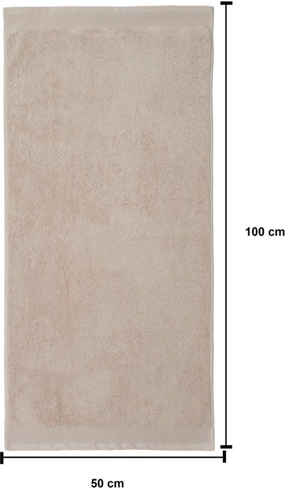 OTTO home Handtücher Fenya, flauschig und weich, Premium Handtücher, Duschtücher, 550gr/m², Webfrottier (Set, 4-St), mit Bordüre, Set, 100% Baumwolle, Hotel-Qua – Bild 4 von 5
