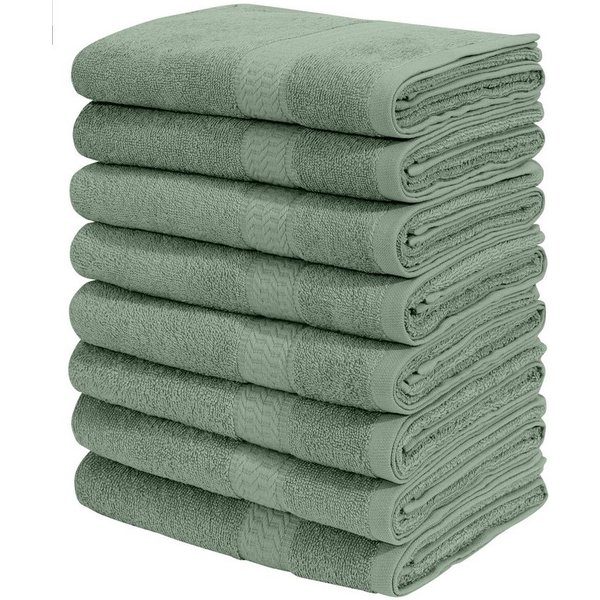 OTTO home Handtücher Juna, als Set und Serie erhältlich, 8 Handtücher, 50x100cm, Walkfrottier (8-St), 8-tlg. Handtuch-Set, 100% Baumwolle, mit Bordüre, Uni-Farb