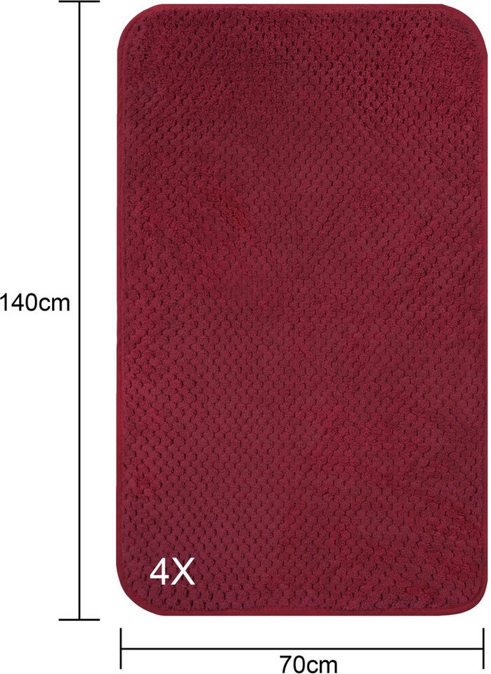 OTTO home Handtücher Parris, diverse Größen, ideal als Sporthandtuch, Reisehandtuch, Microfaser (Set, 4-St), sehr leicht, kompakt, schnelltrocknend, Mikrofaser, – Bild 4 von 5