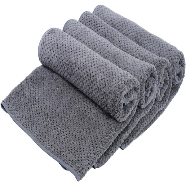 OTTO home Handtücher Parris, diverse Größen, ideal als Sporthandtuch, Reisehandtuch, Microfaser (4-St), sehr leicht, kompakt, schnelltrocknend, Mikrofaser, mit 