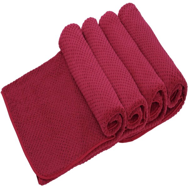 OTTO home Handtücher Parris, diverse Größen, ideal als Sporthandtuch, Reisehandtuch, Microfaser (4-St), sehr leicht, kompakt, schnelltrocknend, Mikrofaser, mit 