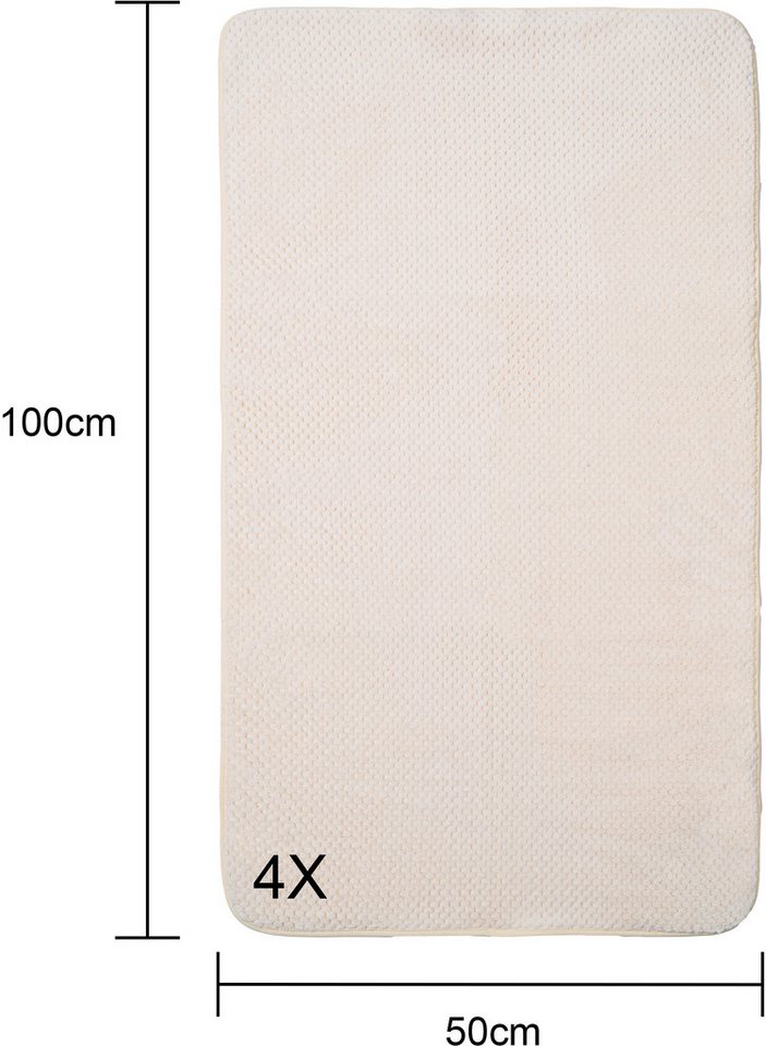 OTTO home Handtücher Parris, diverse Größen, ideal als Sporthandtuch, Reisehandtuch, Microfaser (4-St), sehr leicht, kompakt, schnelltrocknend, Mikrofaser, mit  – Bild 4 von 5