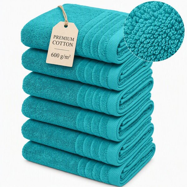 OTTO home Handtücher Sanremo Premium, Premium Handtücher, 600 gr/m², 40x70cm, Frottier (Set, 6-St), mit Bordüre, flauschig und weich, Händehandtücher, 5 Jahre G