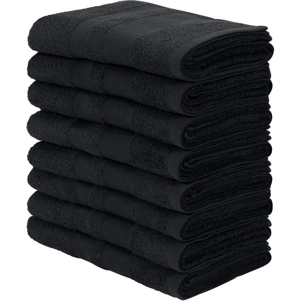 OTTO home Handtücher Vanessa, 8 Handtücher, 50x100cm, in Standard- und Premium-Qualität, Walkfrottee (Set, 8-St), Handtücher mit Bordüre, 100% Baumwolle, einfar