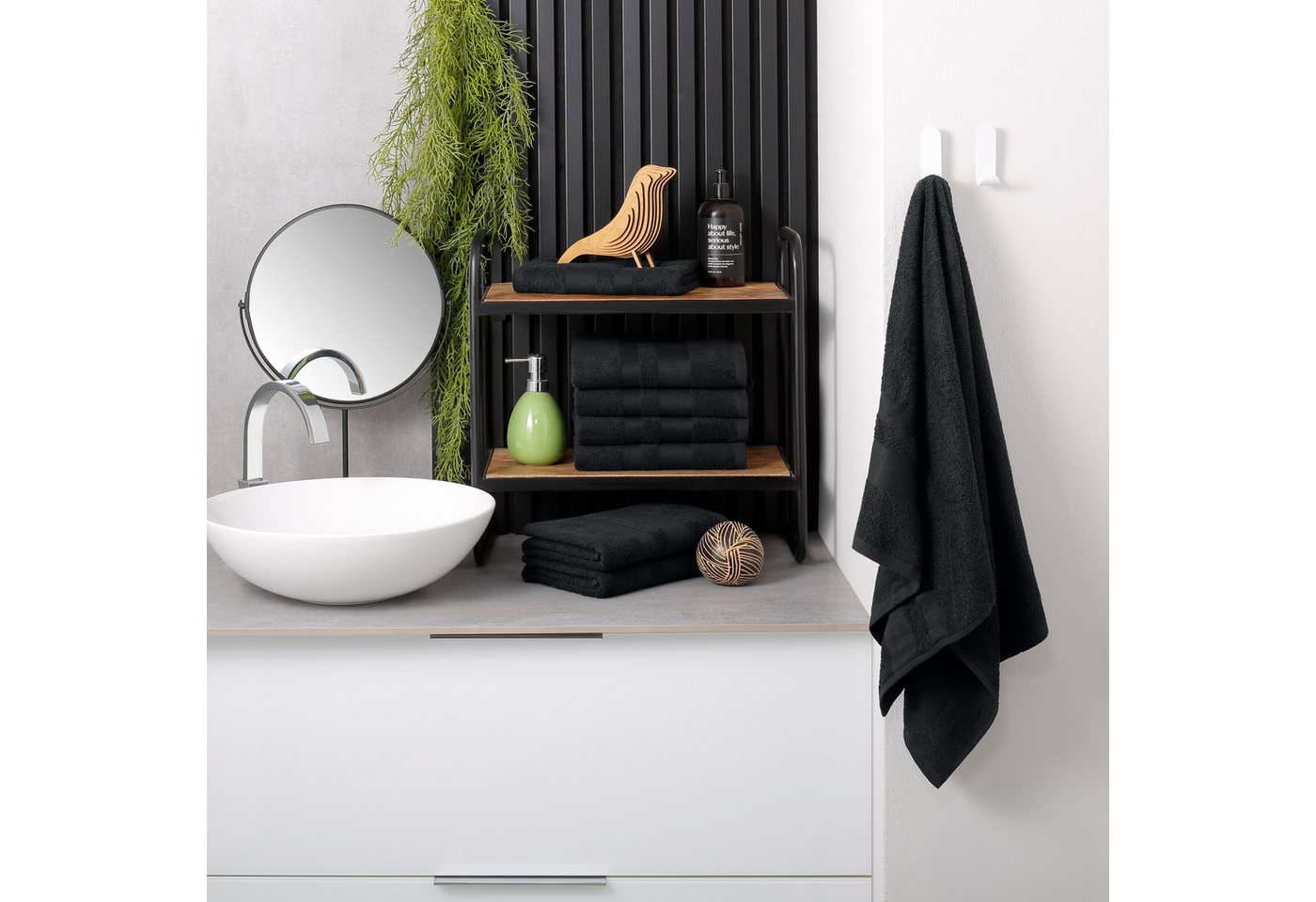 OTTO home Handtücher Vanessa, 8 Handtücher, 50x100cm, in Standard- und Premium-Qualität, Walkfrottee (Set, 8-St), Handtücher mit Bordüre, 100% Baumwolle, einfar – Bild 2 von 5