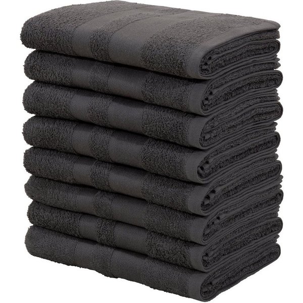 OTTO home Handtücher Vanessa, 8 Handtücher, 50x100cm, in Standard- und Premium-Qualität, Walkfrottee (Set, 8-St), Handtücher mit Bordüre, 100% Baumwolle, einfar