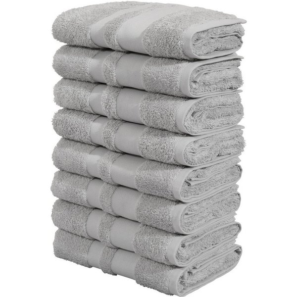 OTTO home Handtücher Vanessa, 8 Handtücher, 50x100cm, in Standard- und Premium-Qualität, Walkfrottee (Set, 8-St), Handtücher mit Bordüre, 100% Baumwolle, einfar