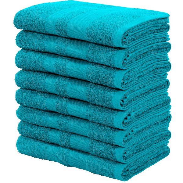OTTO home Handtücher Vanessa, 8 Handtücher, 50x100cm, in Standard- und Premium-Qualität, Walkfrottee (Set, 8-St), Handtücher mit Bordüre, 100% Baumwolle, einfar
