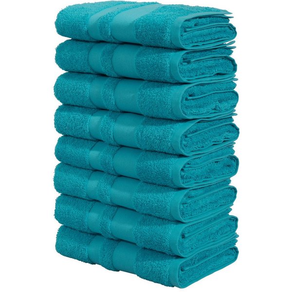 OTTO home Handtücher Vanessa, 8 Handtücher, 50x100cm, in Standard- und Premium-Qualität, Walkfrottee (Set, 8-St), Handtücher mit Bordüre, 100% Baumwolle, einfar