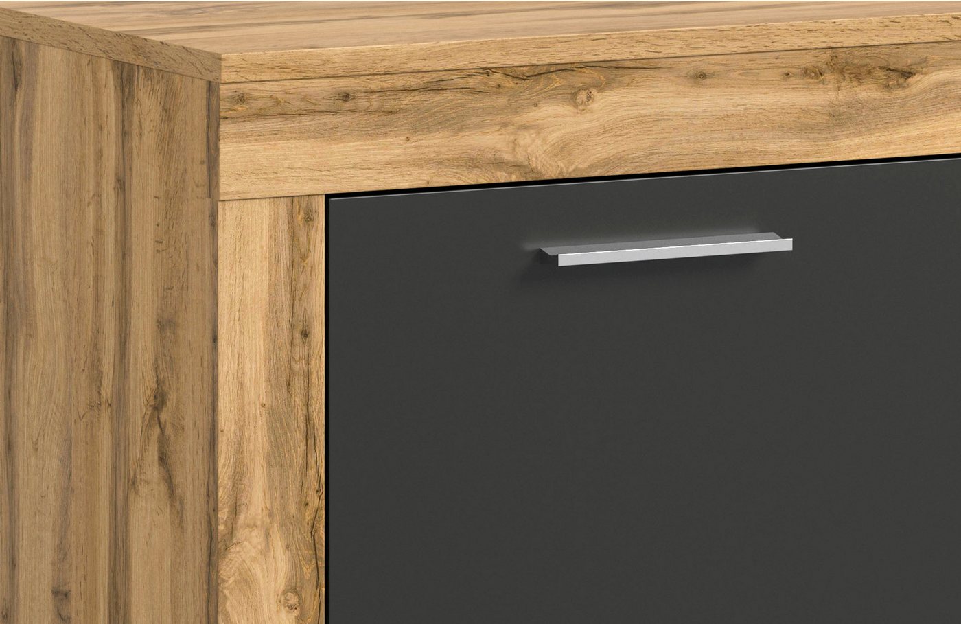 OTTO home Highboard AOSTA, Höhe 88 cm, 2 Türen, 3 Fächer, 2 Einlegeböden (in verschiedenen Farbausführungen, individuell kombinierbar), Kommode, Schrank, Anrich – Bild 5 von 5