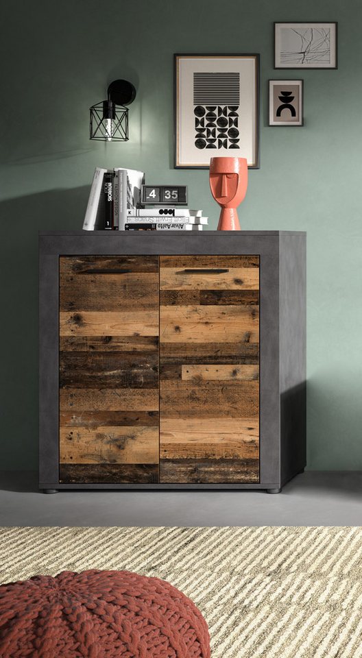 OTTO home Highboard AOSTA, Höhe 88 cm, 2 Türen, 3 Fächer, 2 Einlegeböden (in verschiedenen Farbausführungen, individuell kombinierbar), Kommode, Schrank, Anrich – Bild 2 von 5