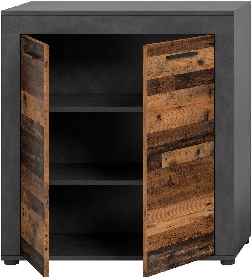 OTTO home Highboard AOSTA, Höhe 88 cm, 2 Türen, 3 Fächer, 2 Einlegeböden (in verschiedenen Farbausführungen, individuell kombinierbar), Kommode, Schrank, Anrich – Bild 5 von 5
