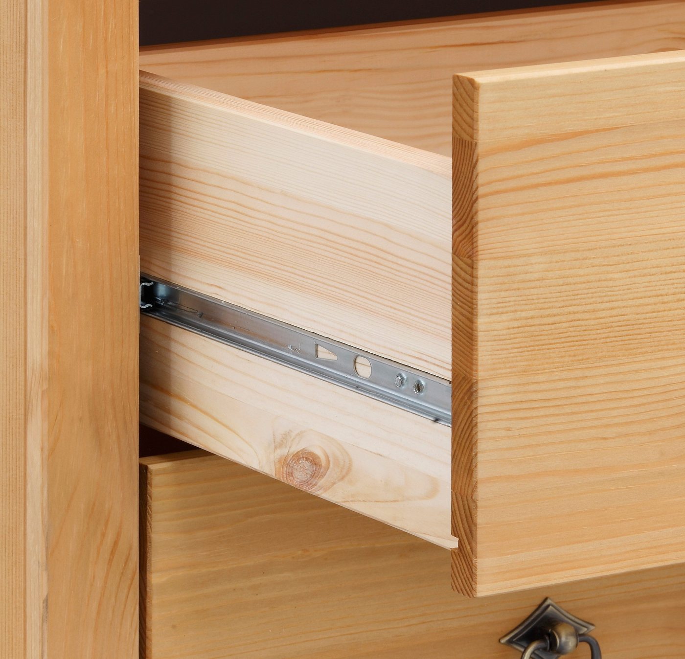 OTTO home Highboard Gotland, Vitrine, Breite 101 cm, Türen mit Glaseinsätzen, aus massiver Kiefer – Bild 5 von 5