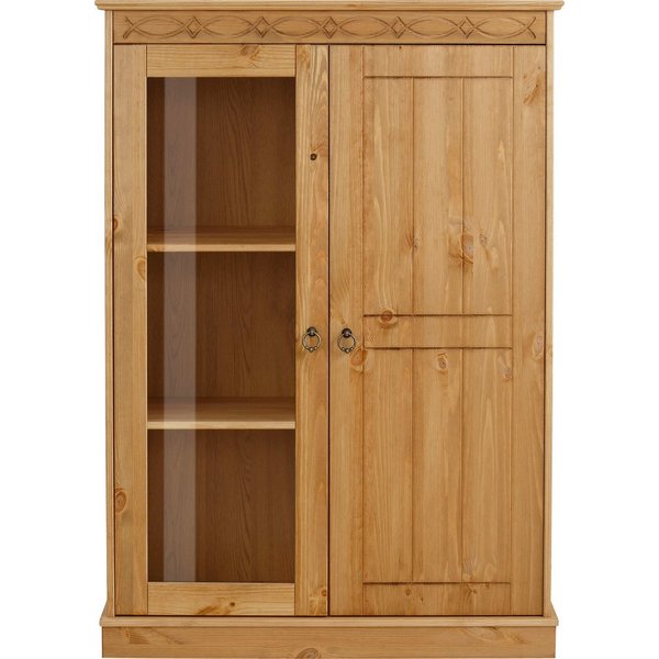 OTTO home Highboard Indra, Vitrine, Breite 85 cm, aus massiver Kiefer
