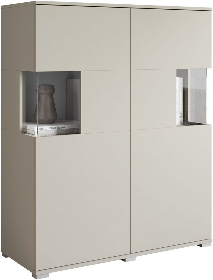 OTTO home Highboard Kenia (1 St), Modernes Highboard mit Glastüren, Breite 100 cm – Bild 2 von 5