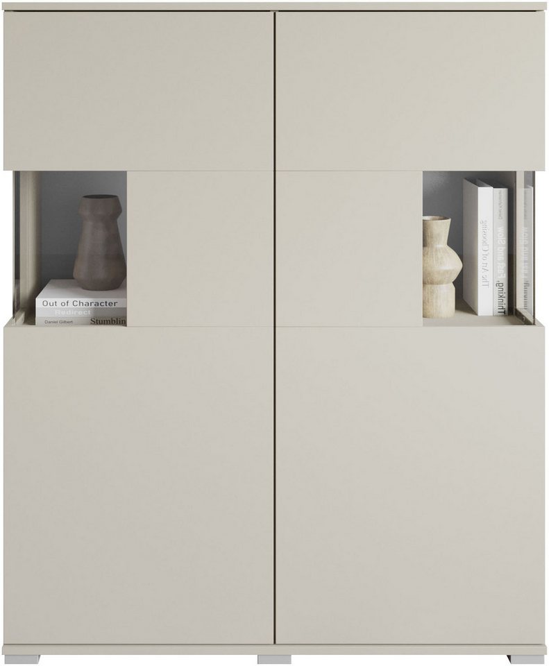 OTTO home Highboard Kenia (1 St), Modernes Highboard mit Glastüren, Breite 100 cm – Bild 4 von 5